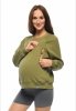 MijaCulture - 3 in 1 light super soft maternity and nursing sweatshirt Olivia M019 Green